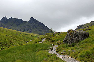 Ben Arthur - The Cobbler. Cloud, mist and rain permitting you should now have great views of whats ahead