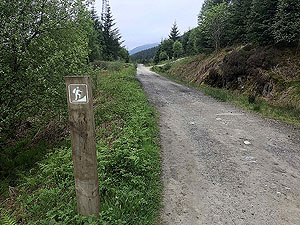 Ben Arthur - The Cobbler. Short section on main path before the next climb