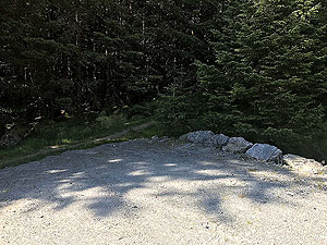 Ardgoil peninsula. The dirt road ends suddenly and the small trail path takes over