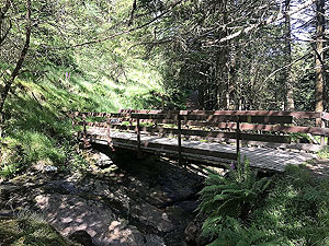 Ardgoil peninsula. Small bridge just before the waterfall