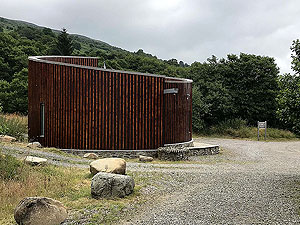 Loch Venachar loop. The path is just after this building on the left