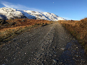 Glen Finglas loop. Looking back at the reservoir towards the dam