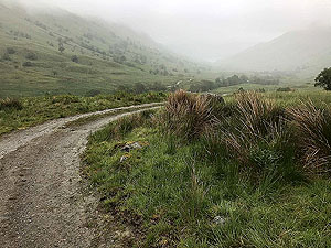 Glen Finglas loop. Start of the main uphill section