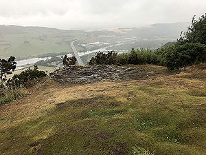 Kinnoull Hill. Looking down on the river.  Not such a nice evening for the pictures