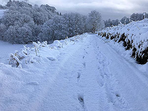 Cocksburn reservoir loop. Sometimes the snow can get deep but not often