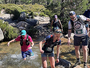Lairig Grhu hill race. Water crossing