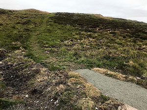 Dumyat hill run. Although most of the new path is well defined, some bits are still old style.