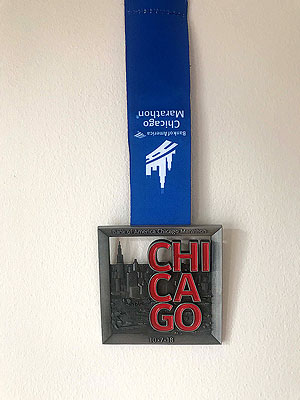 Chicago marathon. The medal