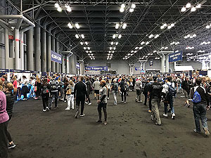 NYC Marathon. The main hall of the expo