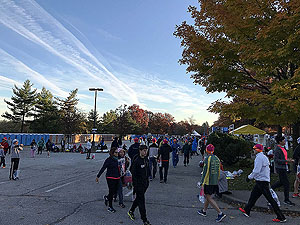 NYC Marathon. The start village