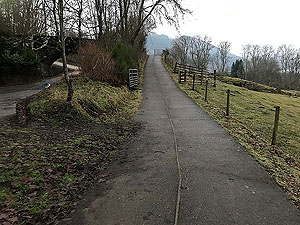 Glens Kendrum and Ogle. Short path from small road to cycle route 7