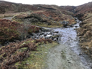 Glens Kendrum and Ogle. The frozen ford when not frozen
