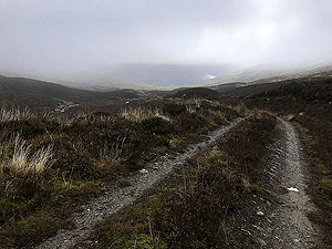 Glens Kendrum and Ogle. There always seems to be a mist.  Into Gleaan Dubh