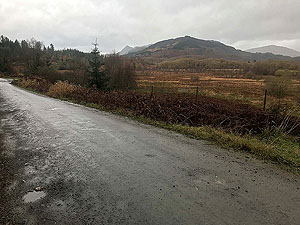 Aberfoyle to Loch Venachar. Hills in the background