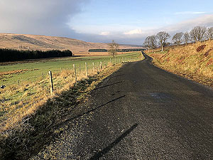 Helensburgh - Glen Fruin. The single track road continues