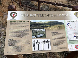 Helensburgh - Glen Fruin. Information board about the battle