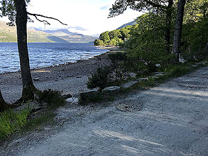 Ben Lomond. Running alongside the loch
