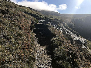 Ben Lomond. Initial views of the Ben, in cloud that is