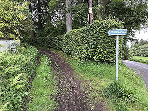 Firmounth. The sign to the Fungle marks the start