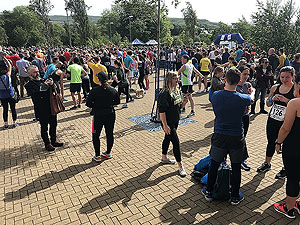 Skye half marathon. This is the finish line before the race has started