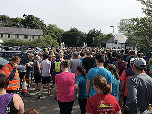 Skye half marathon. Getting ready to go