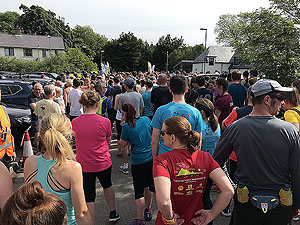 Skye half marathon. Tension building at the start