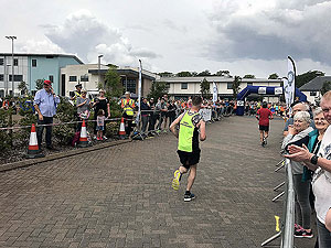 Skye half marathon. Heading to the finish line