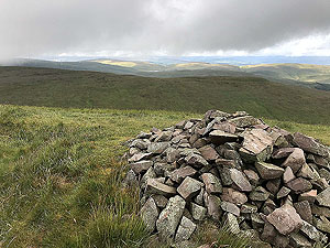 Glen Sherup loop. The view behind the cairn is almost there