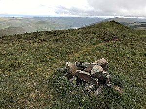 Glen Sherup loop. The cairn on Tarmangie