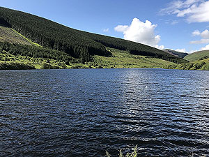 Glen Sherup loop. View across the reservoir