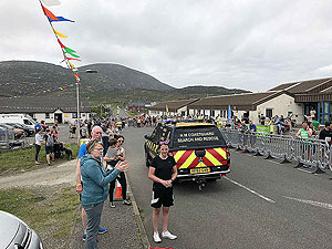 Barrathon. The crowds at the finish