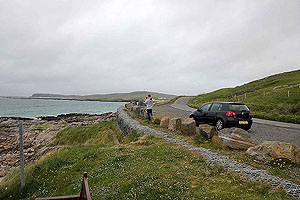 Barrathon. Road beside the ocean