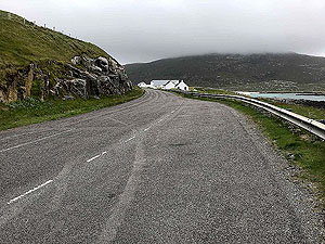 Barrathon. Looking back along the road
