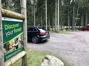 Bennachie. View of car park