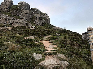 Bennachie. Looking back at Mither Tap