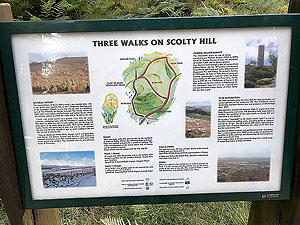 Scolty hill and more. Different routes up the hill