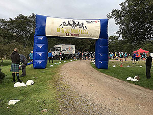 Glen Coe Marathon. Looking back at the start line