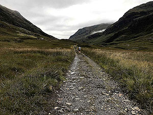 Glen Coe Marathon. Heading up Glen Coe