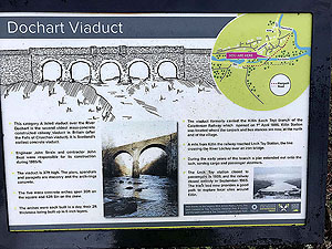 Killin - Lochan Breaclaich. Information sign for old railway bridge