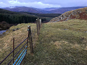 Killin - Lochan Breaclaich. The views towards Glen Lyon