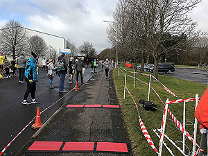 Balloch to Clydebank half. The wee finish line