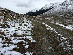 Lochs Voil and Doine. Isolated road