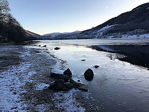 Lochs Voil and Doine. Looking east