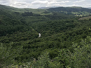 Meall Liath. Looking down at the falls