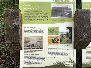 Kinlochard 5 lochs. Information sign