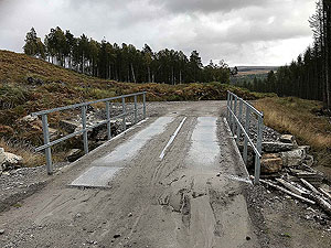 Coire an Loch loop. Bridge relacement for the ford