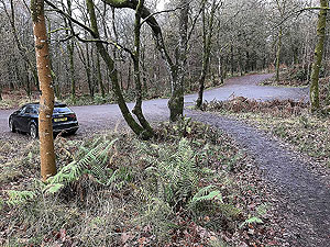 Bracklinn falls loop. View of the small car park