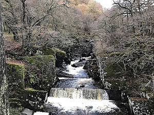 Bracklinn falls loop. Falls from the bridge