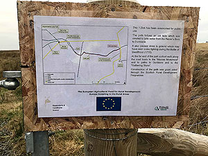 Sheriffmuir loop. Information sign