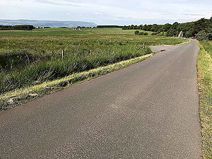 Sheriffmuir loop. The area where the path rejoins the tarred road